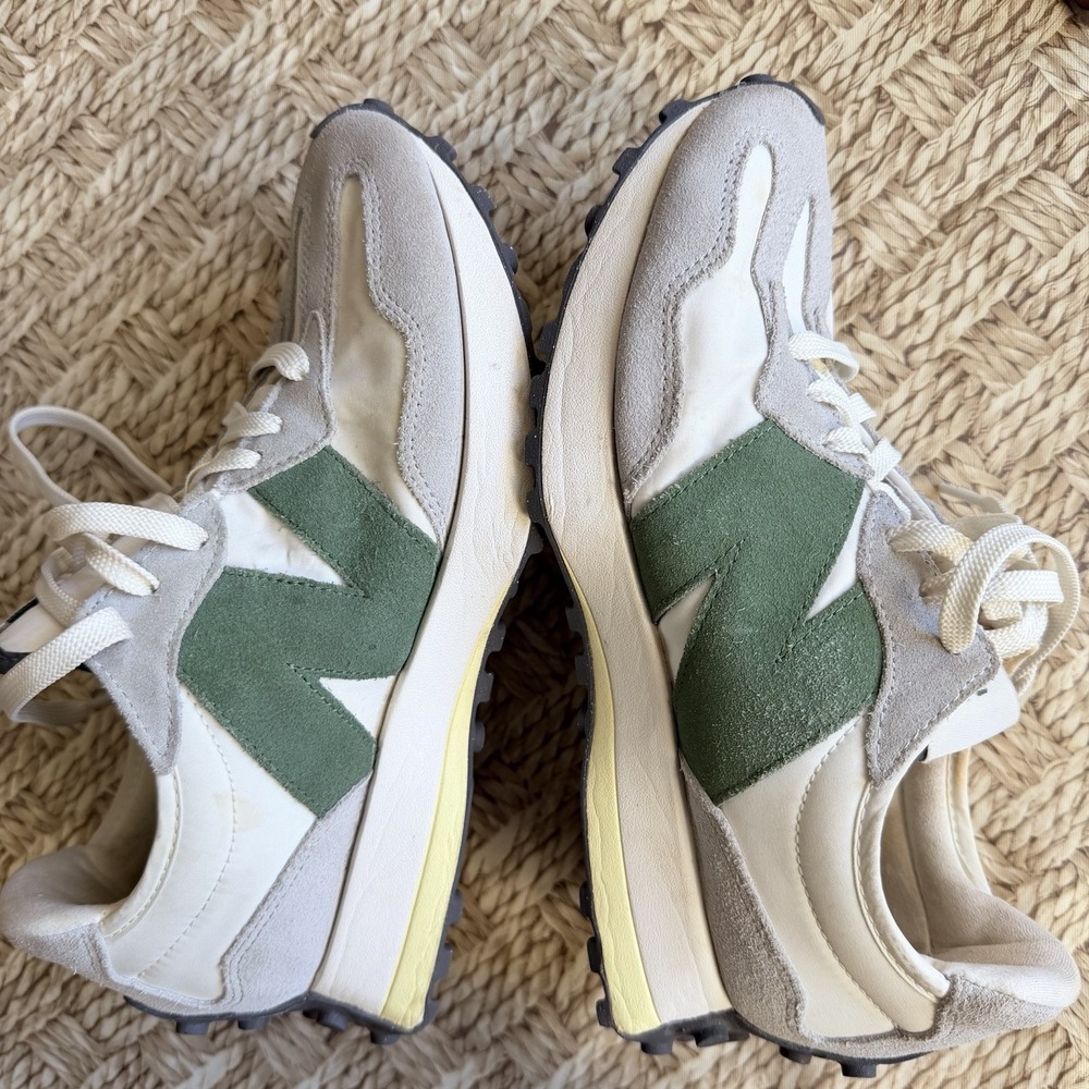 New Balance 327 Women's Sz 8.5 Men Sz 7 Raincloud Nori Grey Green Shoes WS327PU